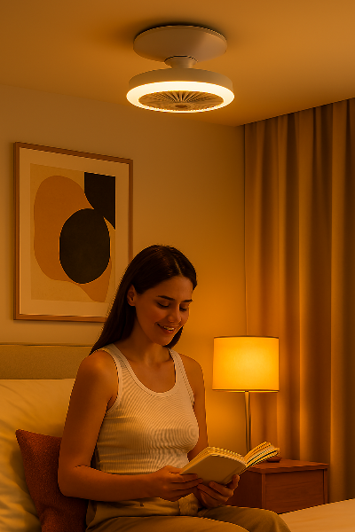 Ventilador de Techo Con Luz + Mando